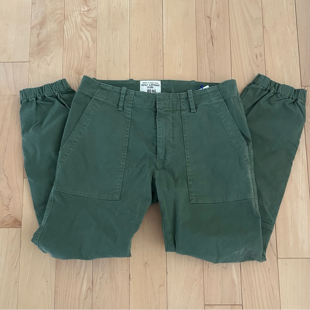 Nili Lotan Cropped Military Utility Cargo Green Pant Size 4 - Picture 4 of 8